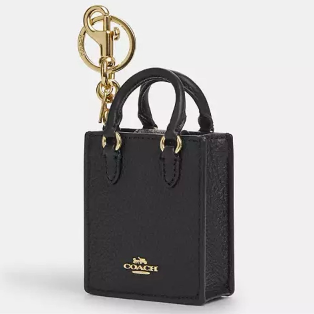 NWT Coach North South Mini Tote Bag charm/Key Chain